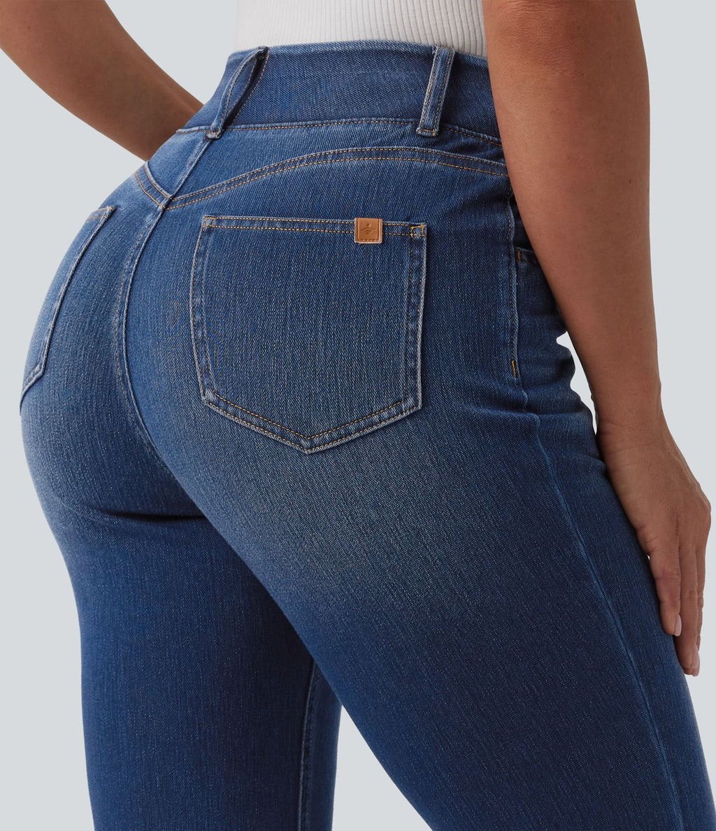 Jean évasé Halara Flex™ casual taille haute avec poches
