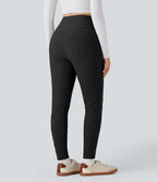 Jogging matelassé casual PuffFlex croisé taille haute avec poches