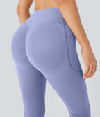 Pantalon de yoga à coupe bootcut gainant galbant taille haute avec effet scrunch et poches Halara UltraSculpt™