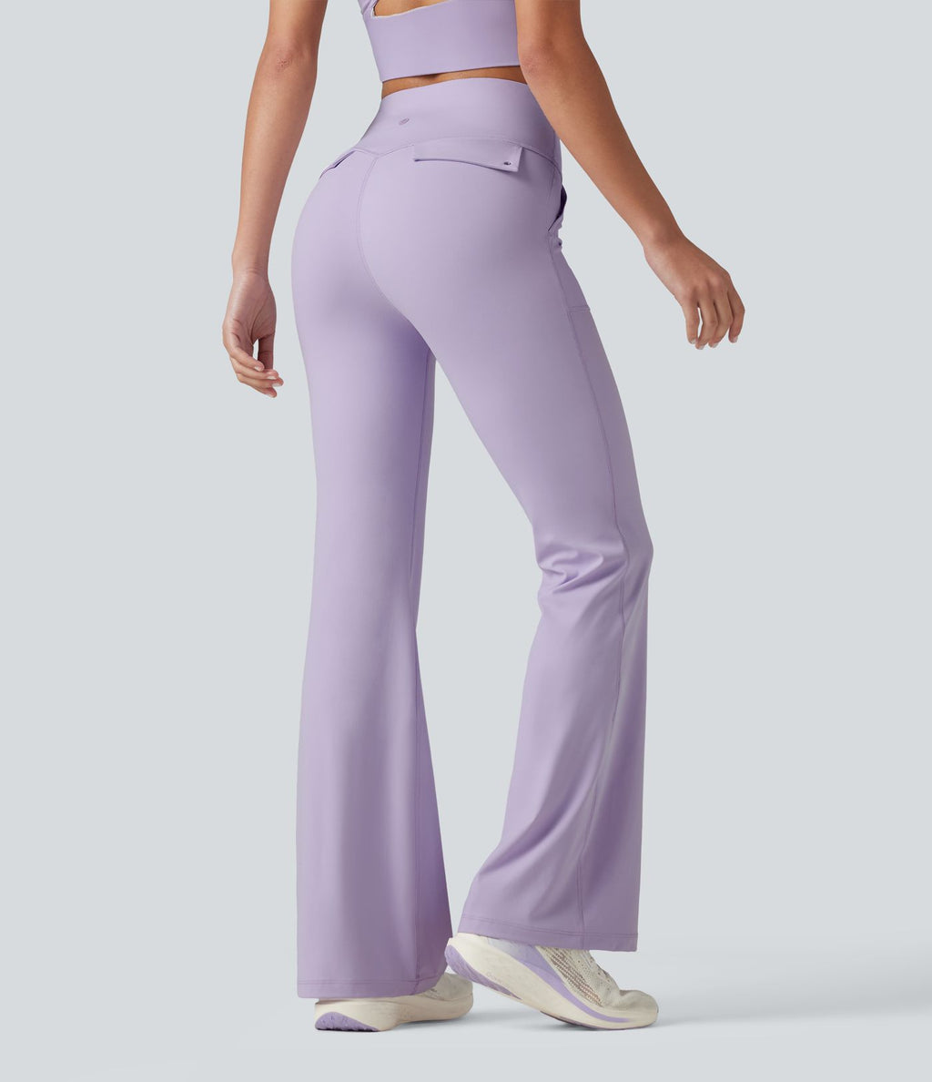 Halara UltraSculpt™ Legging évasé décontracté taille haute ventre plat avec poches