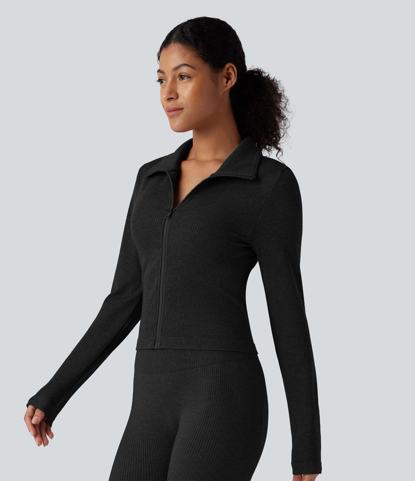 OneForm Seamless Flow Veste yoga chaude zippée à manches longues