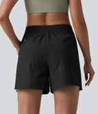 Short de tennis taille haute effet frais InstantCool avec fentes et poches, protection solaire UPF50+