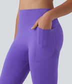 OneForm Seamless Flow Legging 7/8 yoga taille haute gainant et sculptant avec poches