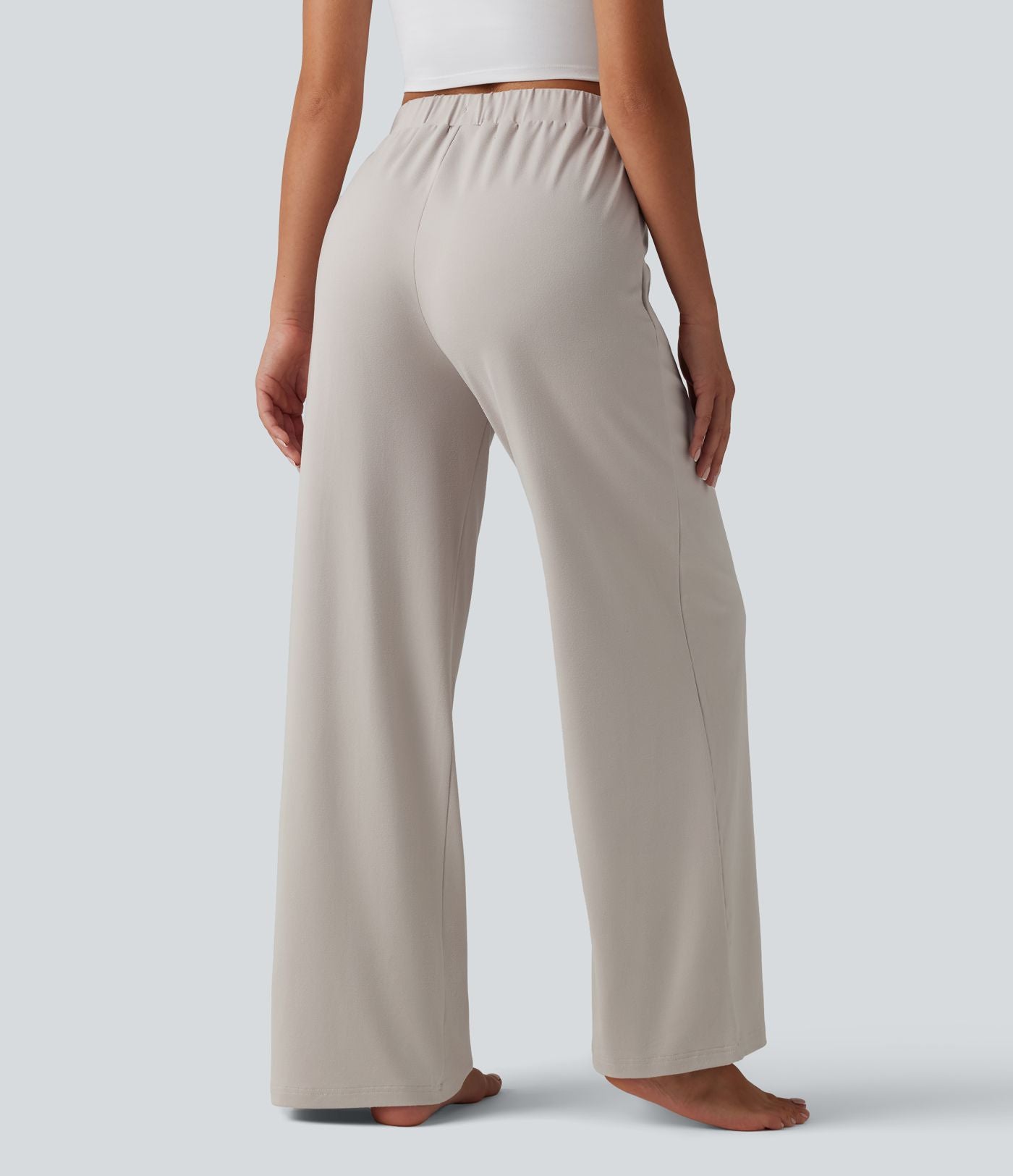 Pantalon de détente ample taille haute