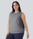 Débardeur yoga grande taille col rond Cool Touch - UPF50+
