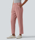 Halara Flex™ Pantalon tailleur fuselé taille haute en tissu gaufré avec poches