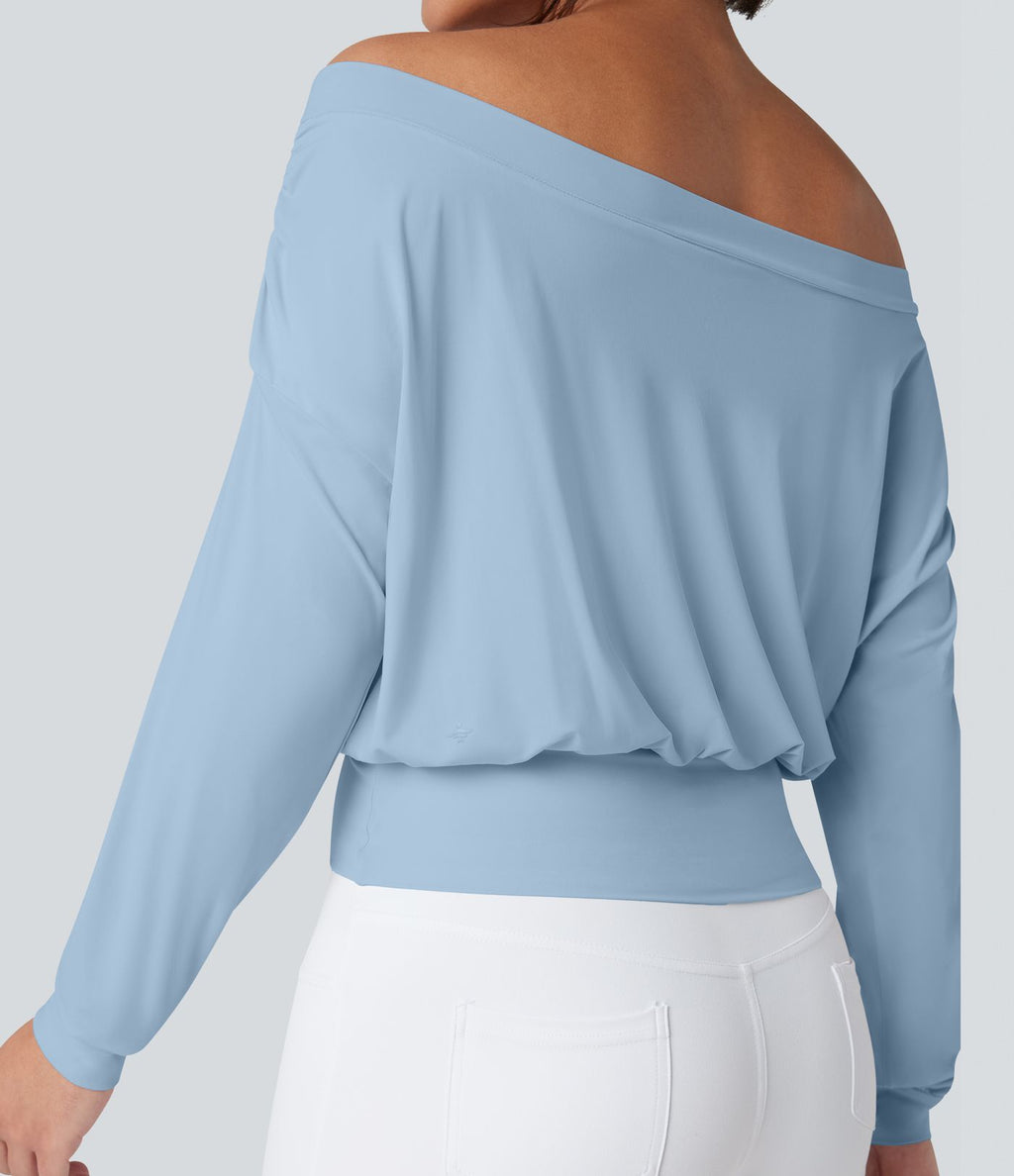 Haut de sport yoga oversize épaules dénudées effet frais InstantCool séchage rapide