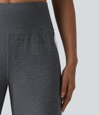 Pantalon droit taille haute à rayures séchage rapide avec poches