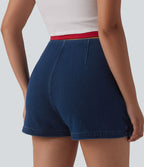 Halara Flex™ Skort micro-court en denim taille mi-haute