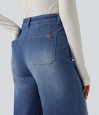Jean large Halara Flex™ taille haute gainant avec poches