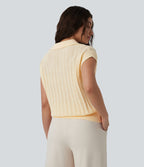 Pull de travail col polo manches courtes