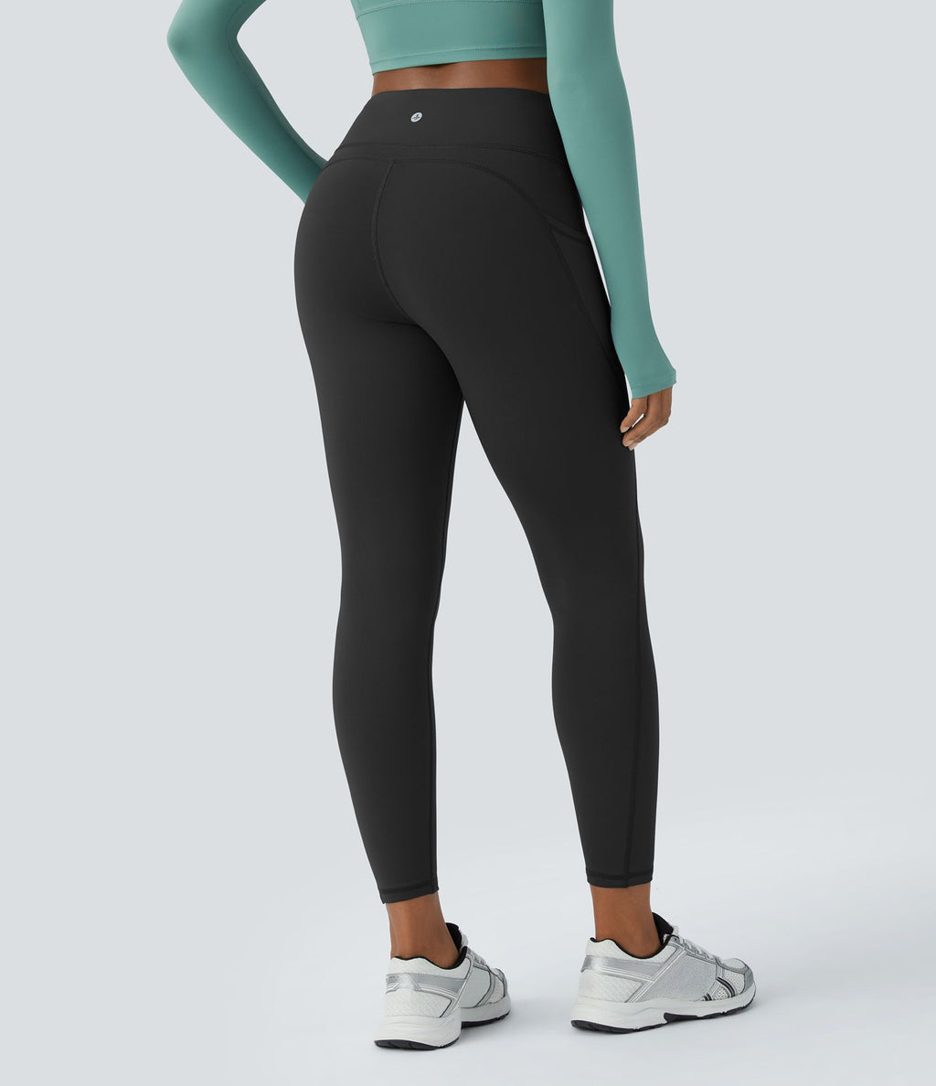 Legging de yoga thermique taille haute avec poches latérales