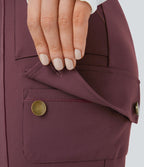 Pantalon cargo ajusté uni taille haute DayStretch avec poches zippées