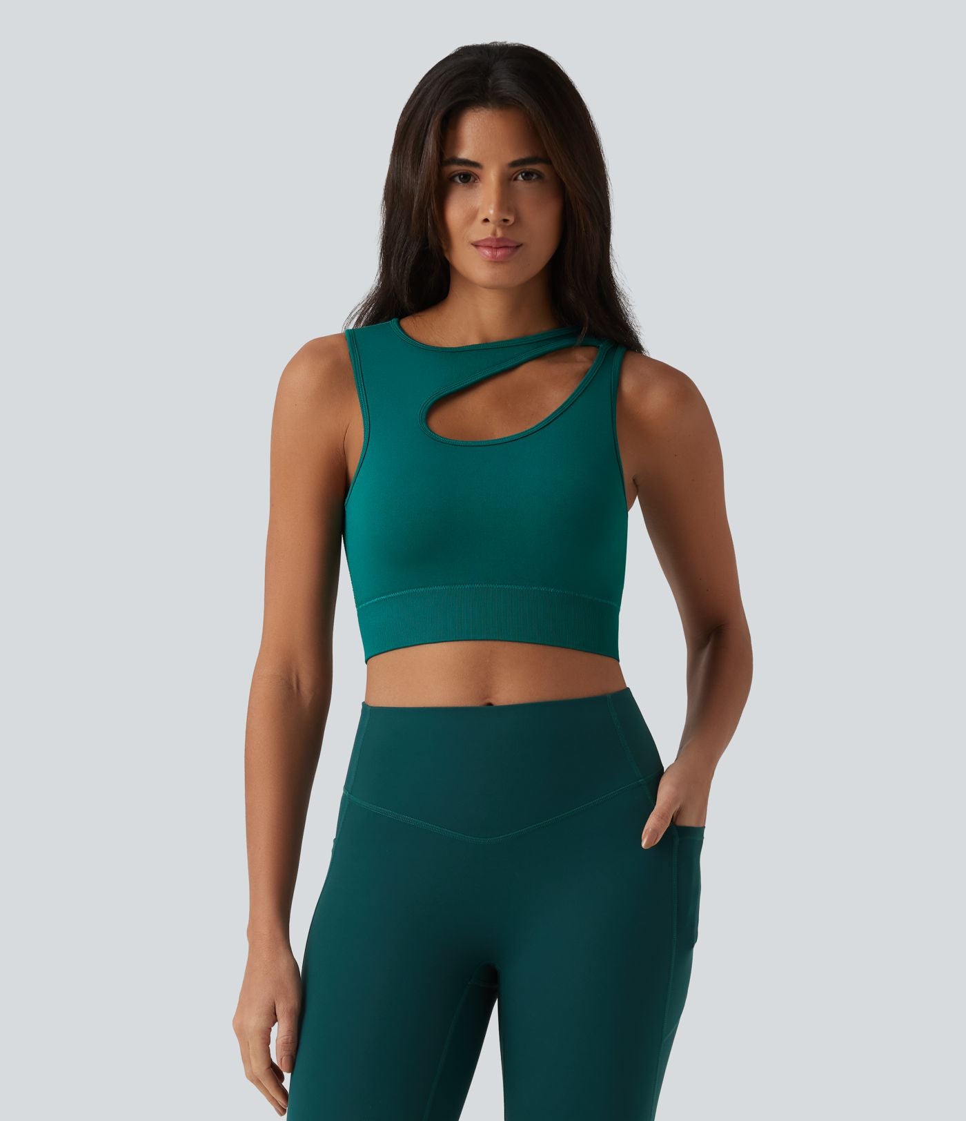 Débardeur de yoga OneForm Seamless Flow à découpes avec brassière intégrée
