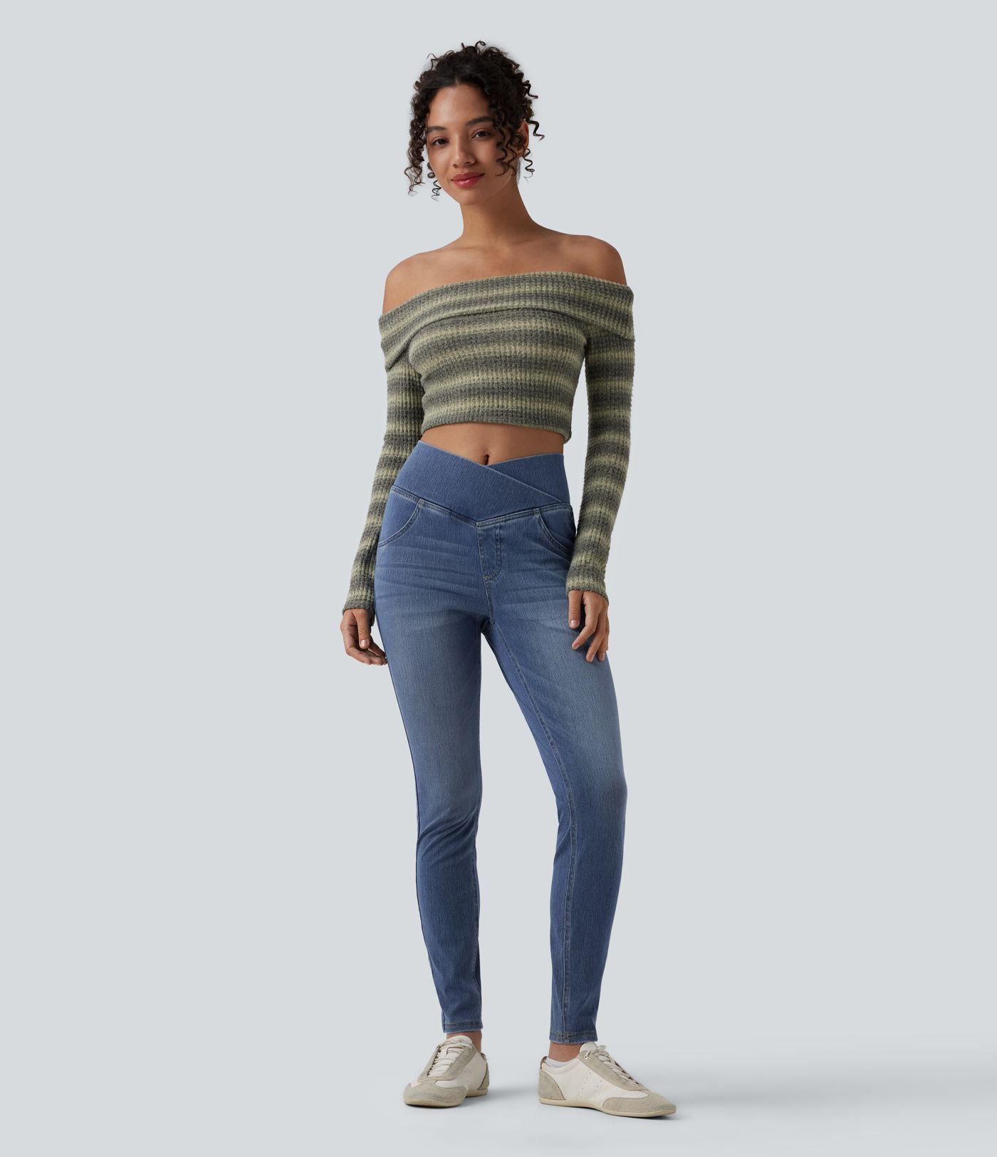 Jegging Halara Flex™ taille haute croisé décontracté avec poches