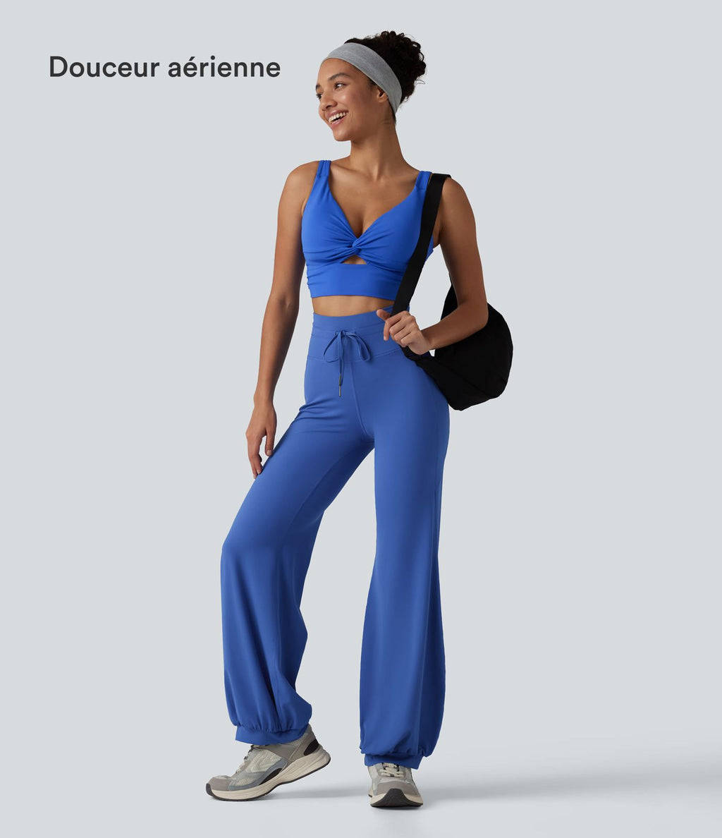 Pantalon de danse SoftlyZero™ taille haute à cordon de serrage et poches - Protection solaire UPF50+