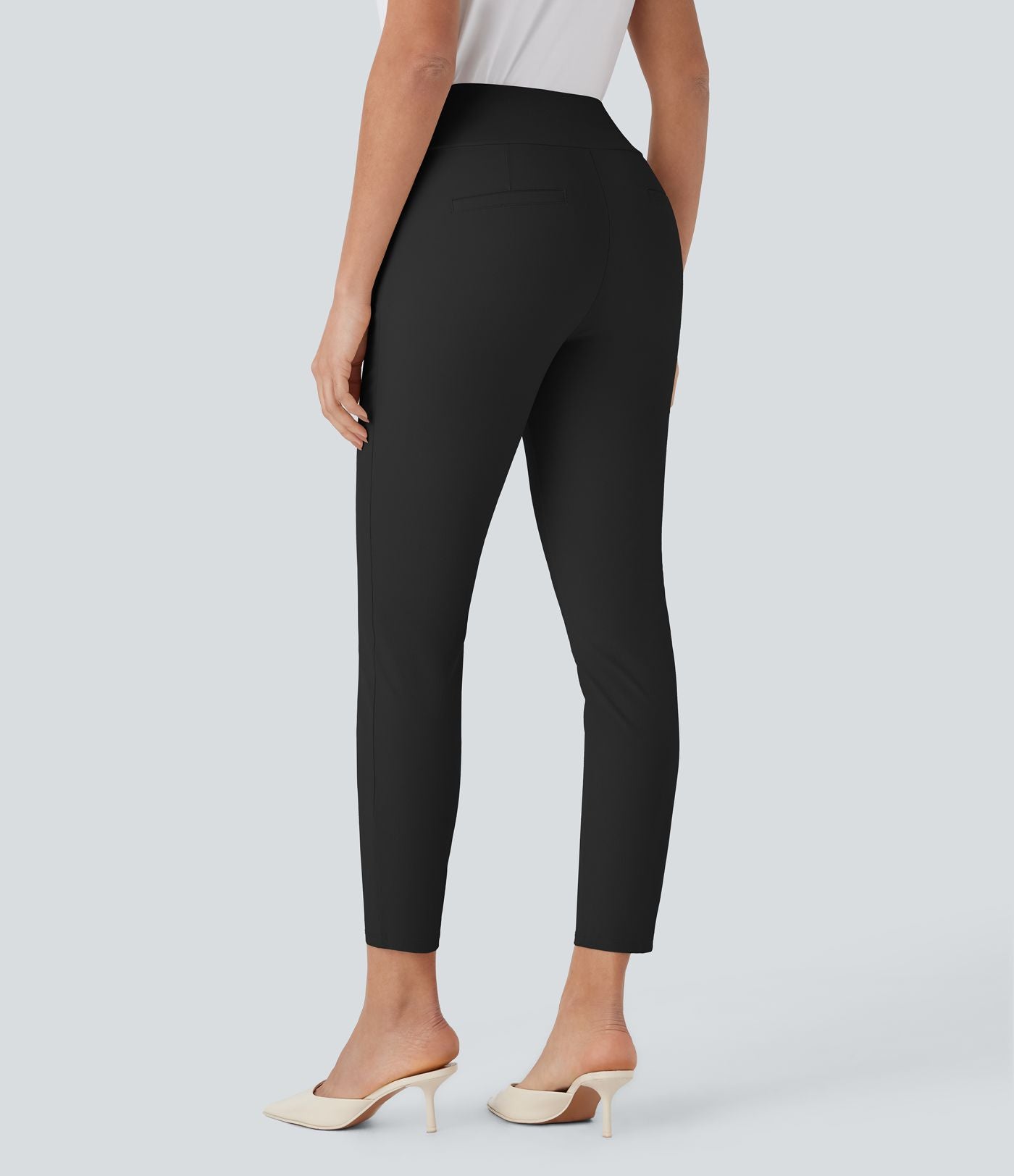 Pantalon de costume skinny taille haute fuselé