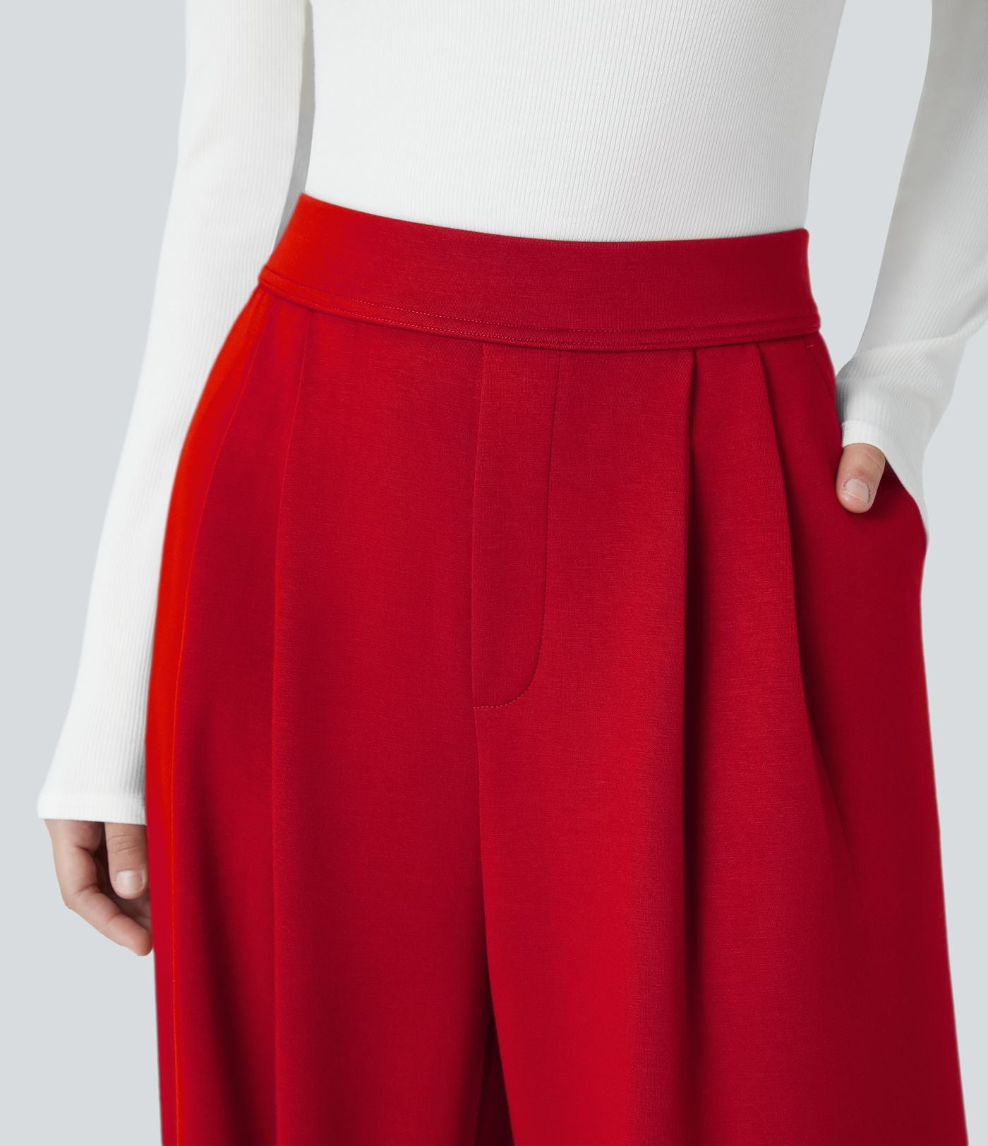Pantalon de travail Halara Flex™ ample taille haute avec poches