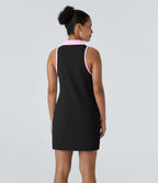 Robe de golf mini SoftlyZero™ Airy 2-en-1 à effet frais InstantCool color block avec poche pour tee de golf