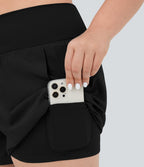 Breezeful™ Short 11,3cm De Yoga 2 En 1 Taille Haute Avec Poche Latérale Croisée Et Séchage Rapide