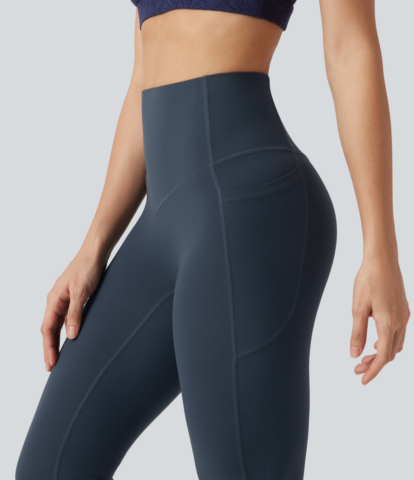 Legging de yoga bootcut Halara UltraSculpt™ taille haute gainant avec poches