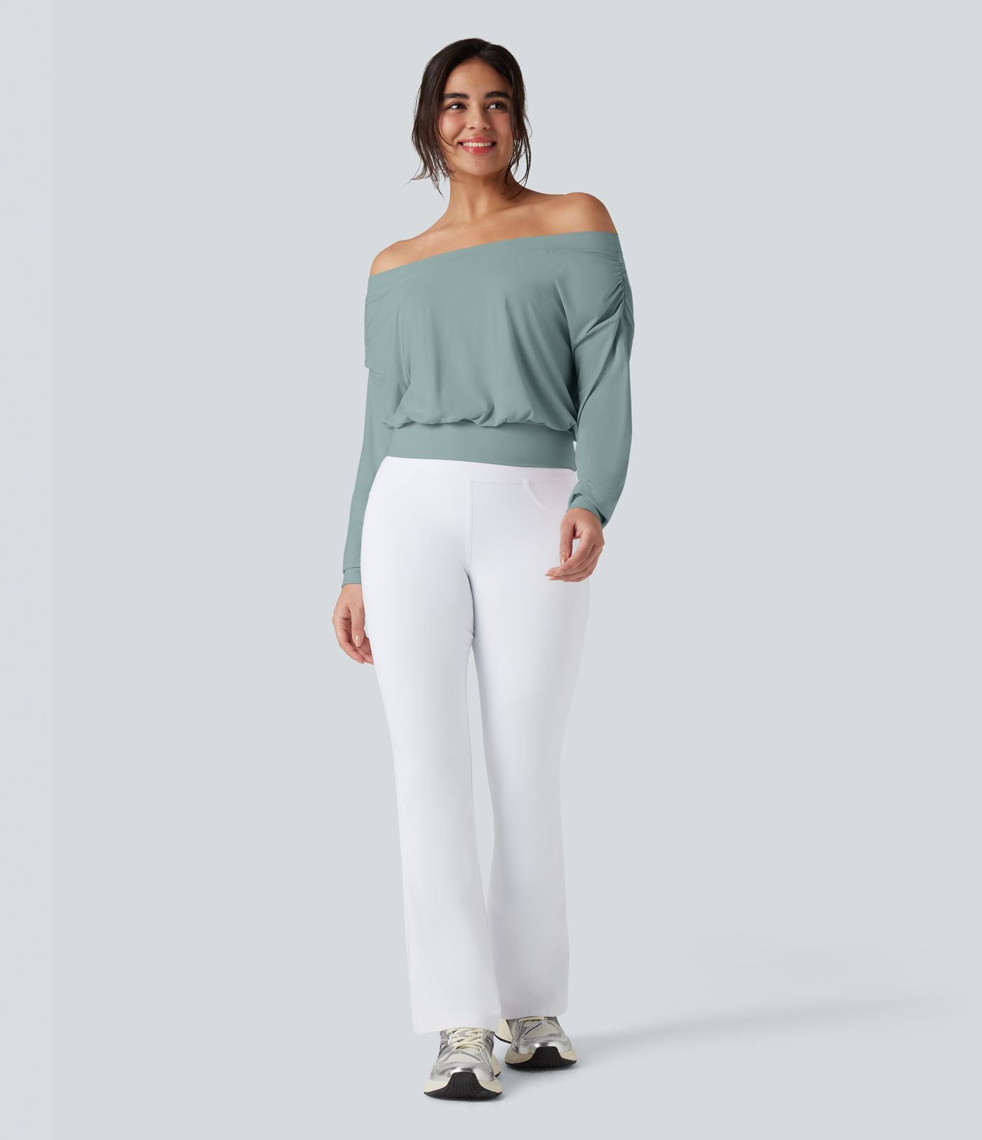 Haut de sport yoga oversize épaules dénudées effet frais InstantCool séchage rapide