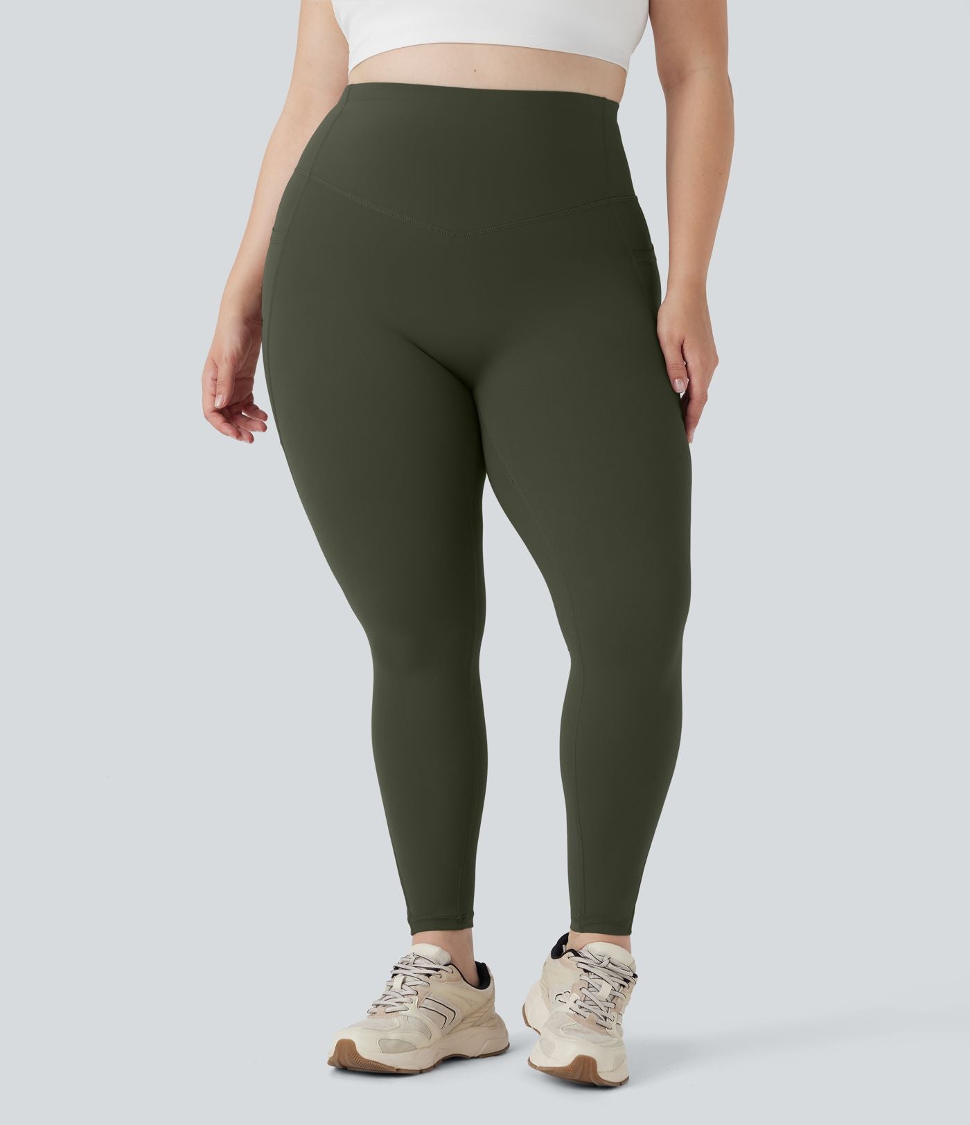 Legging d'entraînement gainant galbant taille haute grande taille avec poches Halara UltraSculpt™