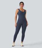 Combinaison de sport Halara UltraSculpt™ col V gainante push-up à poches