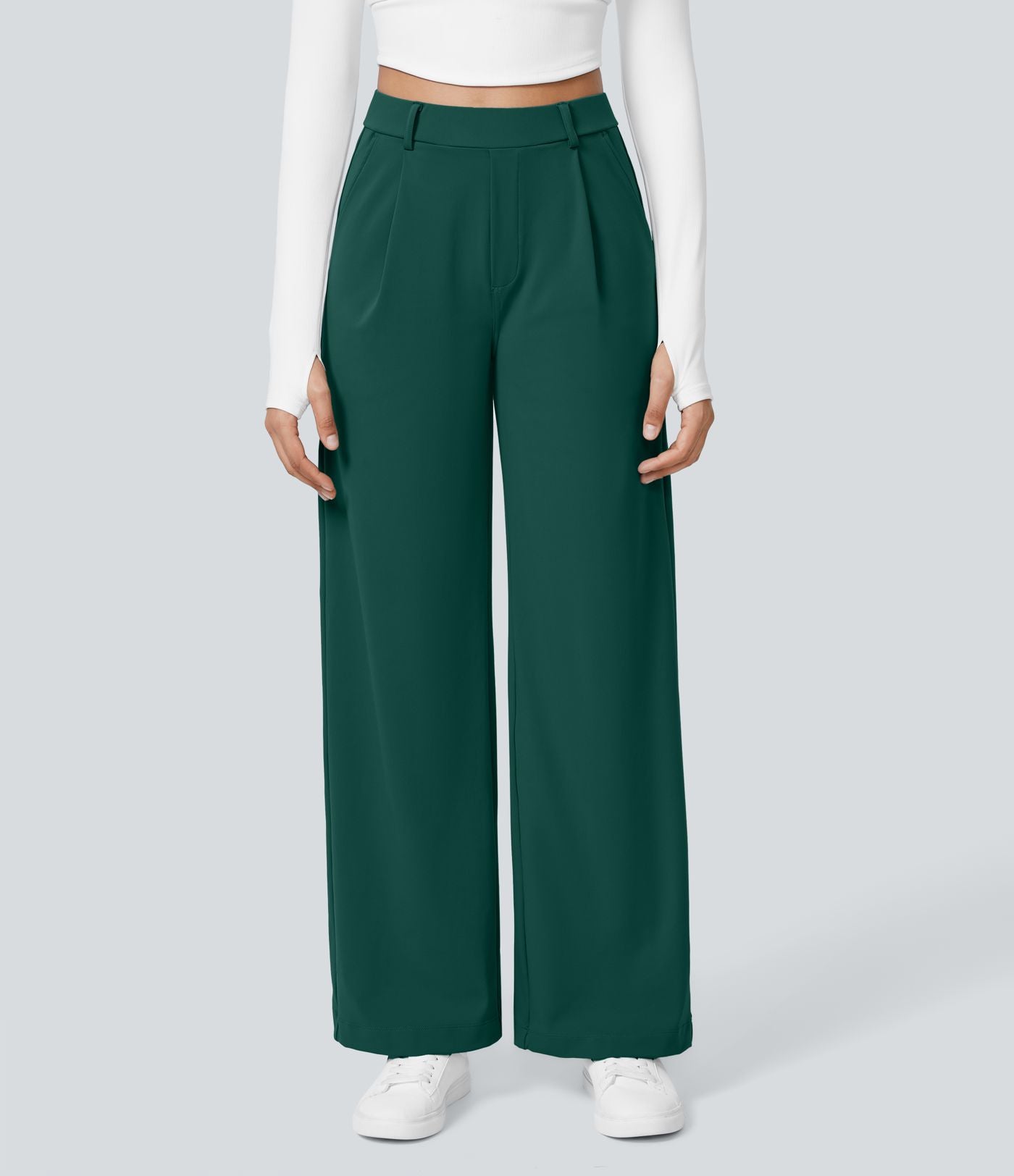 Pantalon tailleur Halara Flex™ DayStretch coupe droite taille haute avec poches