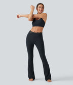 Halara UltraSculpt™ Legging bootcut de yoga taille haute en V avec dentelle contrastée et poches