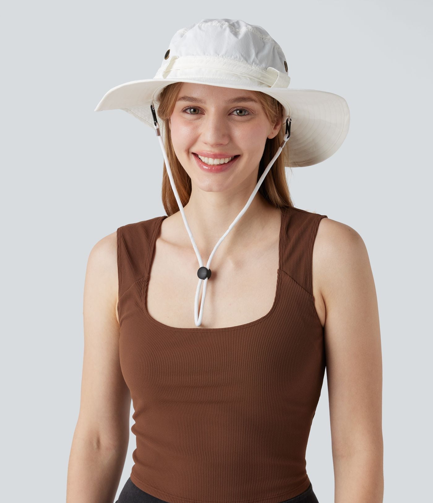 Chapeau de soleil large bord réglable - UPF40+