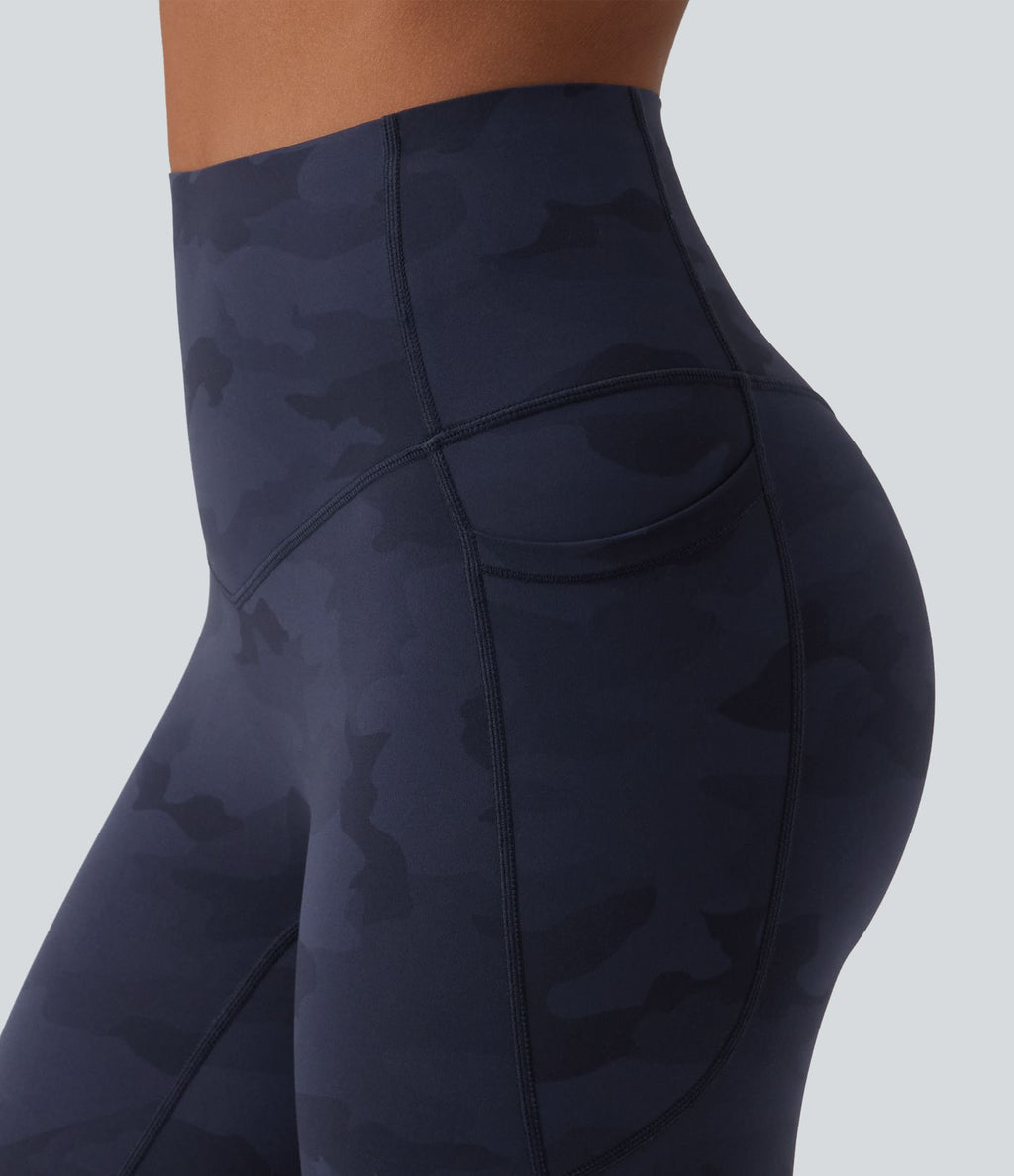Legging de running Halara UltraSculpt™ gainant taille haute imprimé camouflage avec poches