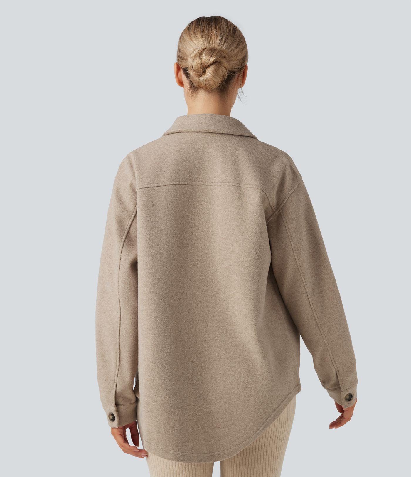 Veste décontractée en molleton manches longues avec poches