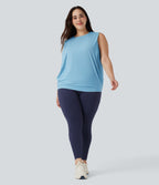 Débardeur yoga grande taille col rond Cool Touch - UPF50+