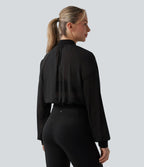 Veste bomber yoga mesh manches longues