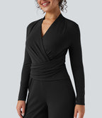 Combinaison tailleur col V manches longues avec zip et poches - Easy Peasy