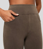 Halara Flex™ Jegging Casual 7/8 Tricot Extensible Coloré avec Taille Haute et Multiples Poches