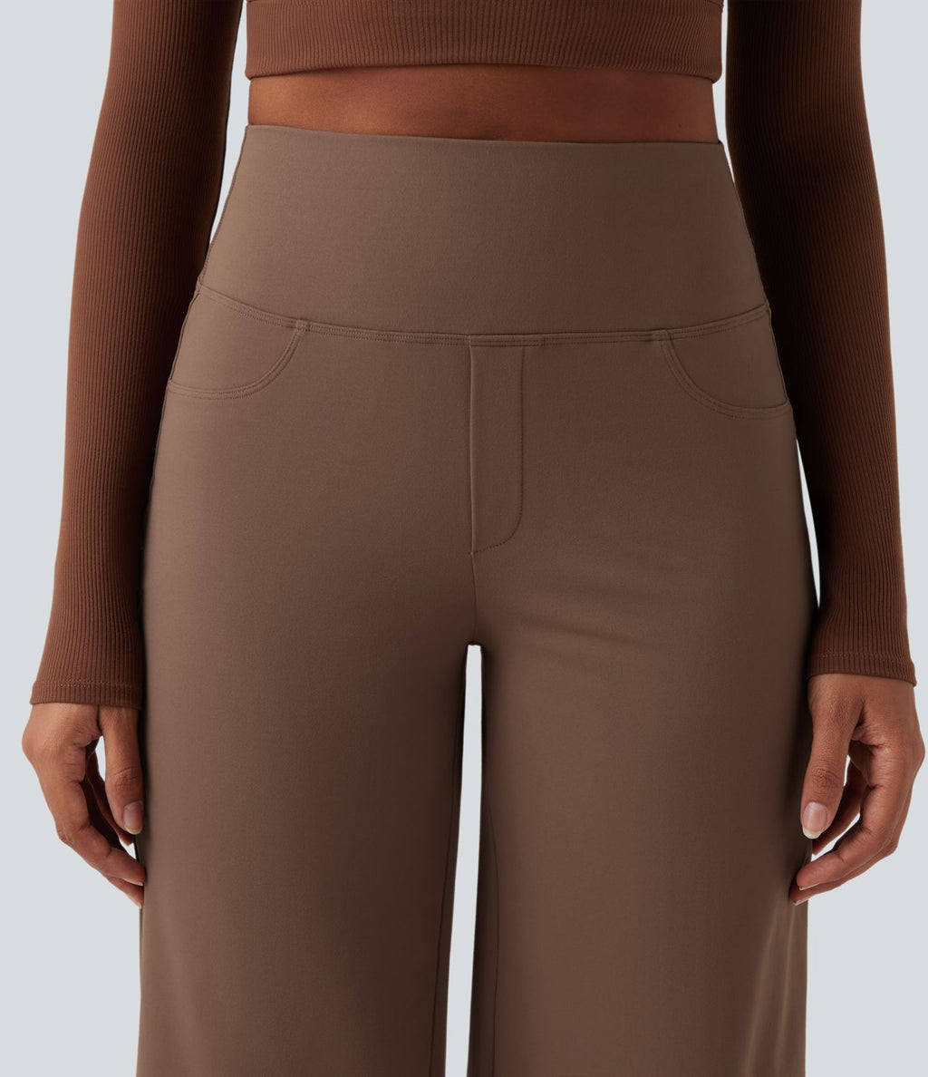 Pantalon yoga large gainant taille haute DayStretch avec poches