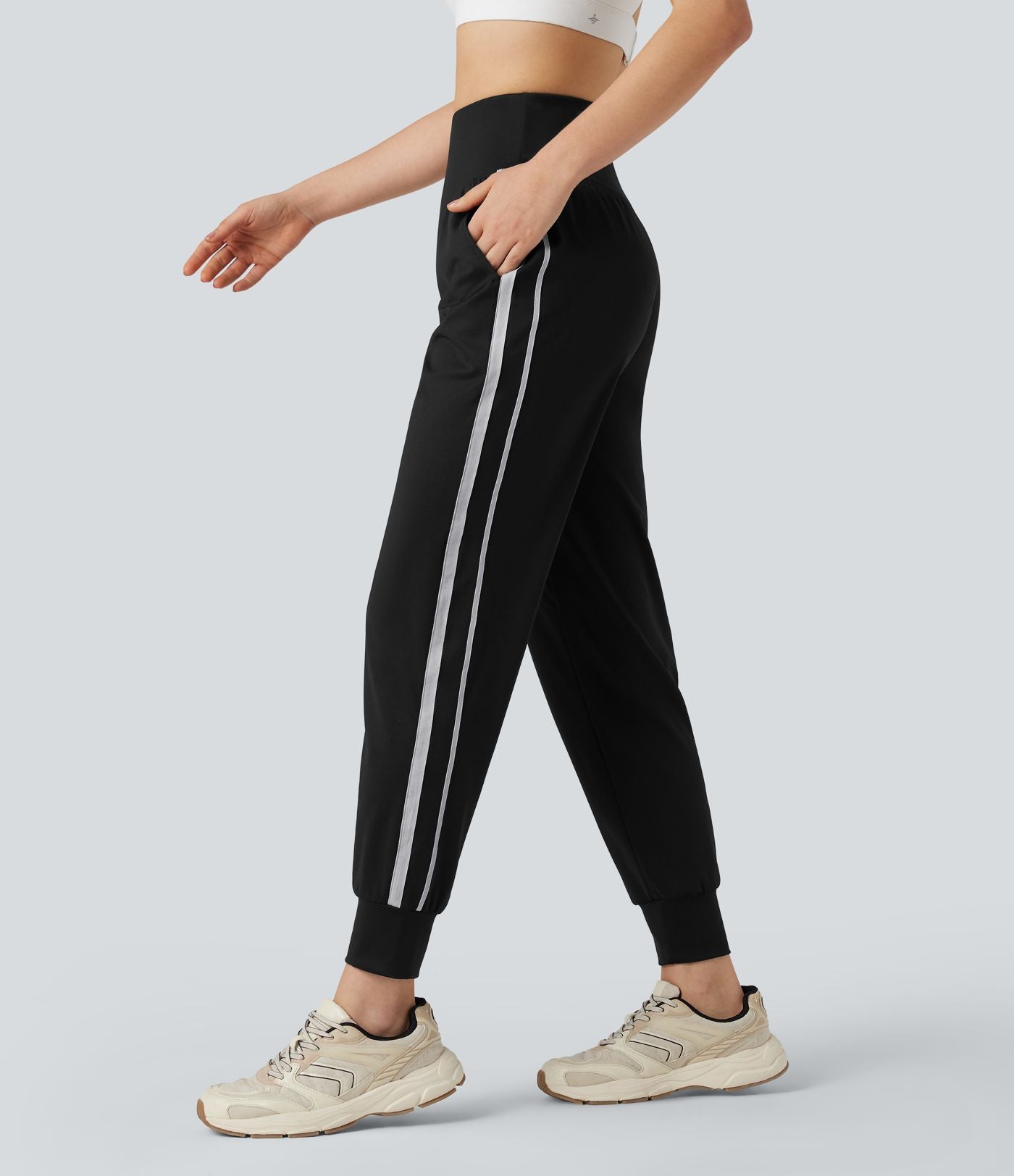 Pantalon tailleur à coupe bootcut gainant taille haute avec poches Halara Flex™