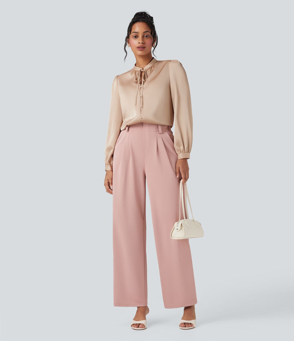 Chemise de travail manches longues nouée devant