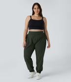 Jogging de Randonnée Grande Taille Taille Haute avec Ceinture Élastique