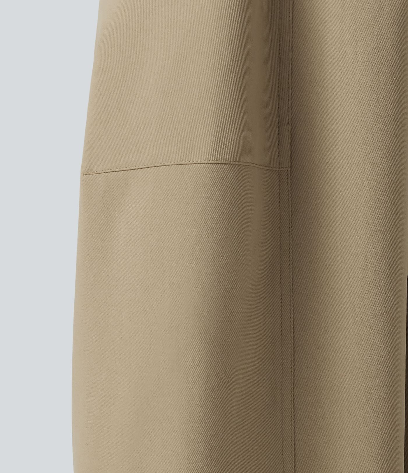 Pantalon décontracté coupe barrel taille haute avec poches