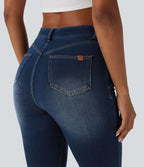 Jean ajusté décontracté Halara Flex™ taille haute avec poches