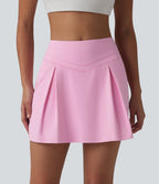 Jupe de sport 2-en-1 SoftlyZero™ Airy, taille mi-haute, effet ventre plat, froncée, avec poches - Protection solaire UPF50+