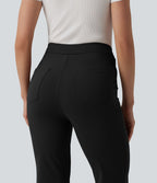 Pantalon tailleur évasé asymétrique Halara Flex™ DayStretch taille mi-haute avec poches