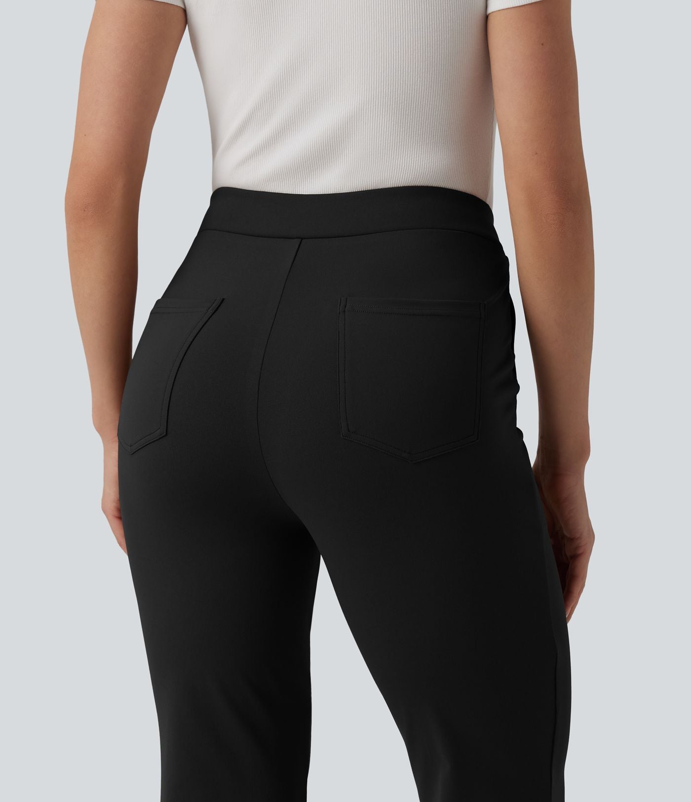 Pantalon tailleur évasé asymétrique Halara Flex™ DayStretch taille mi-haute avec poches