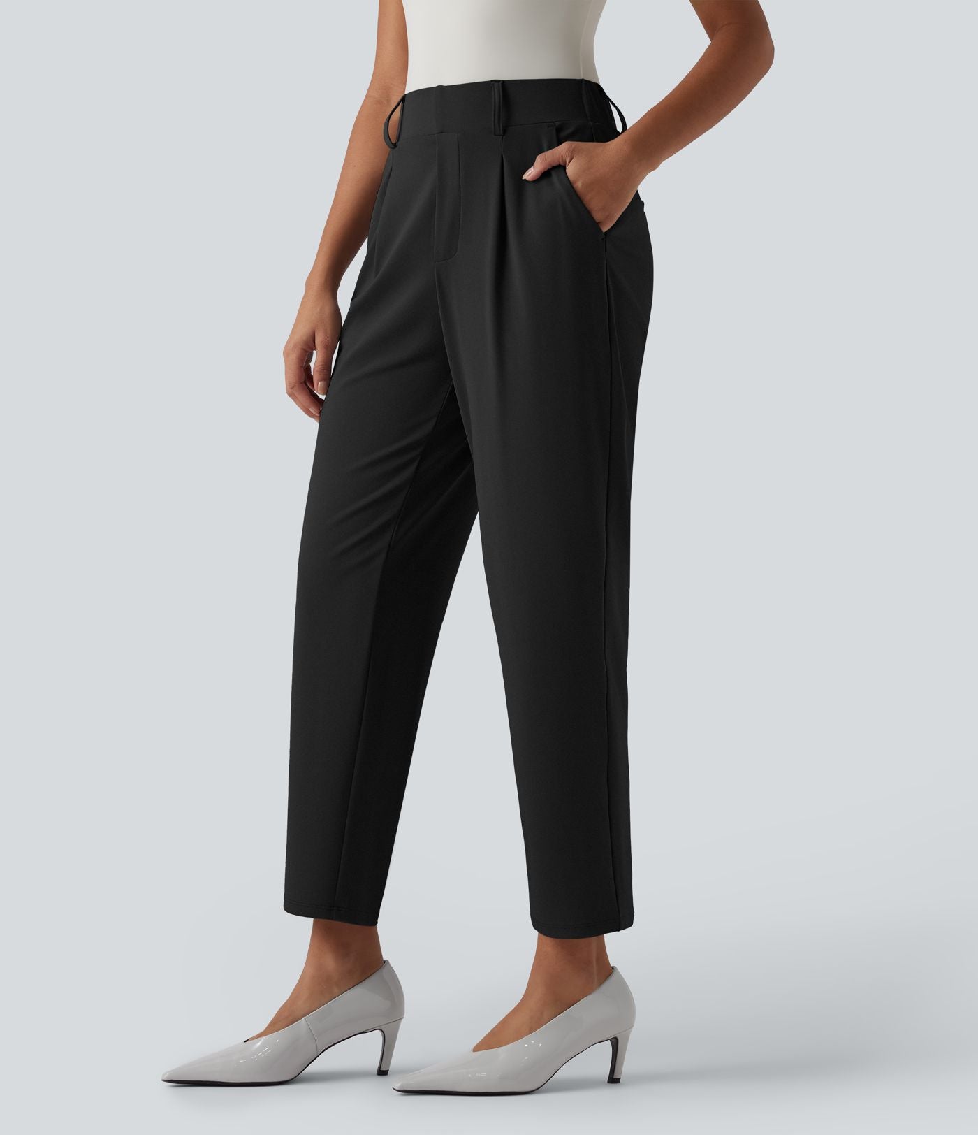 Pantalon de travail Halara Flex™ fuselé taille haute avec poches
