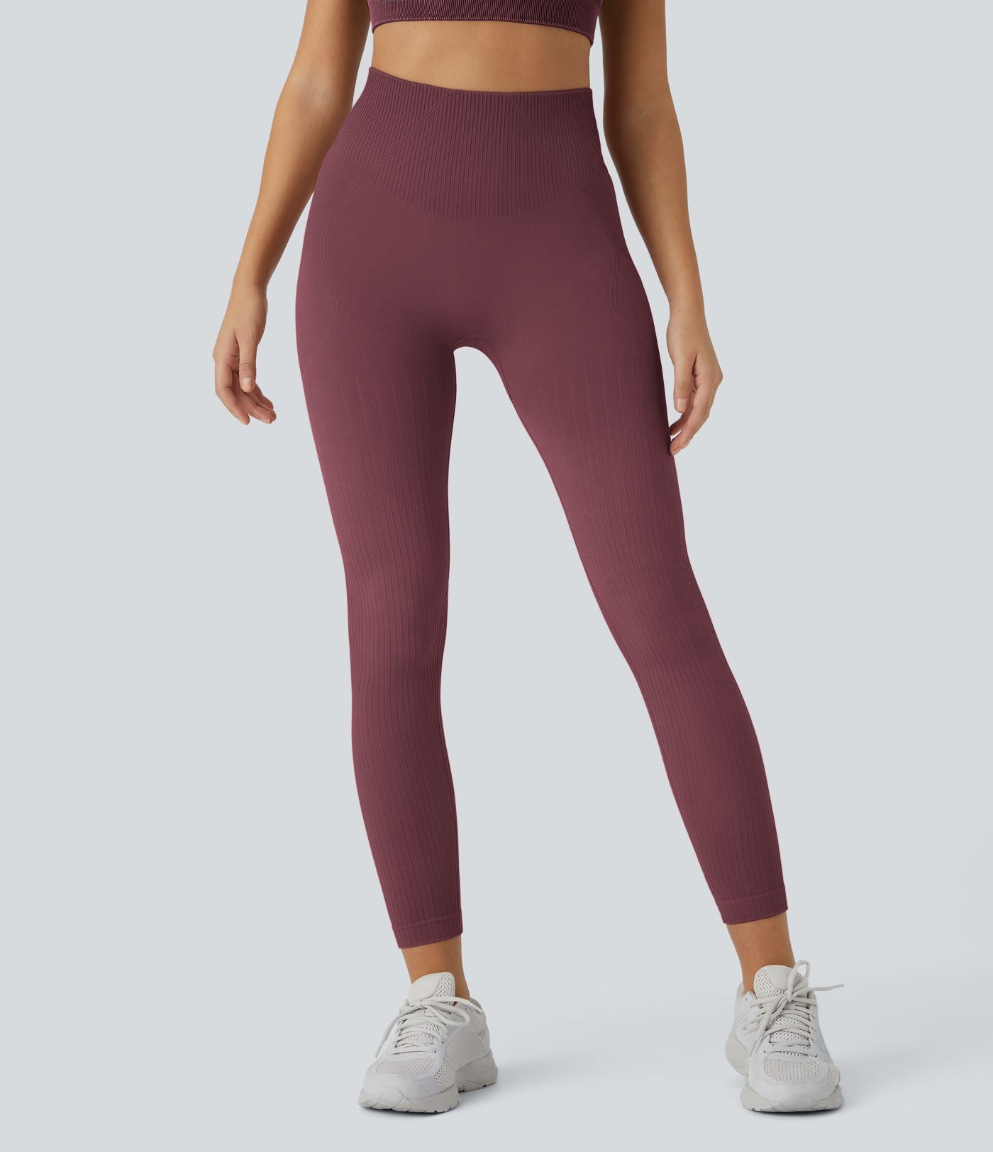 Legging d'entraînement gainant effet push-up taille haute côtelé doux sans couture OneForm Seamless Flow