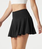 Jupe-short de tennis mini SoftlyZero™ QuickDry taille mi-haute gainante à plis avec poches