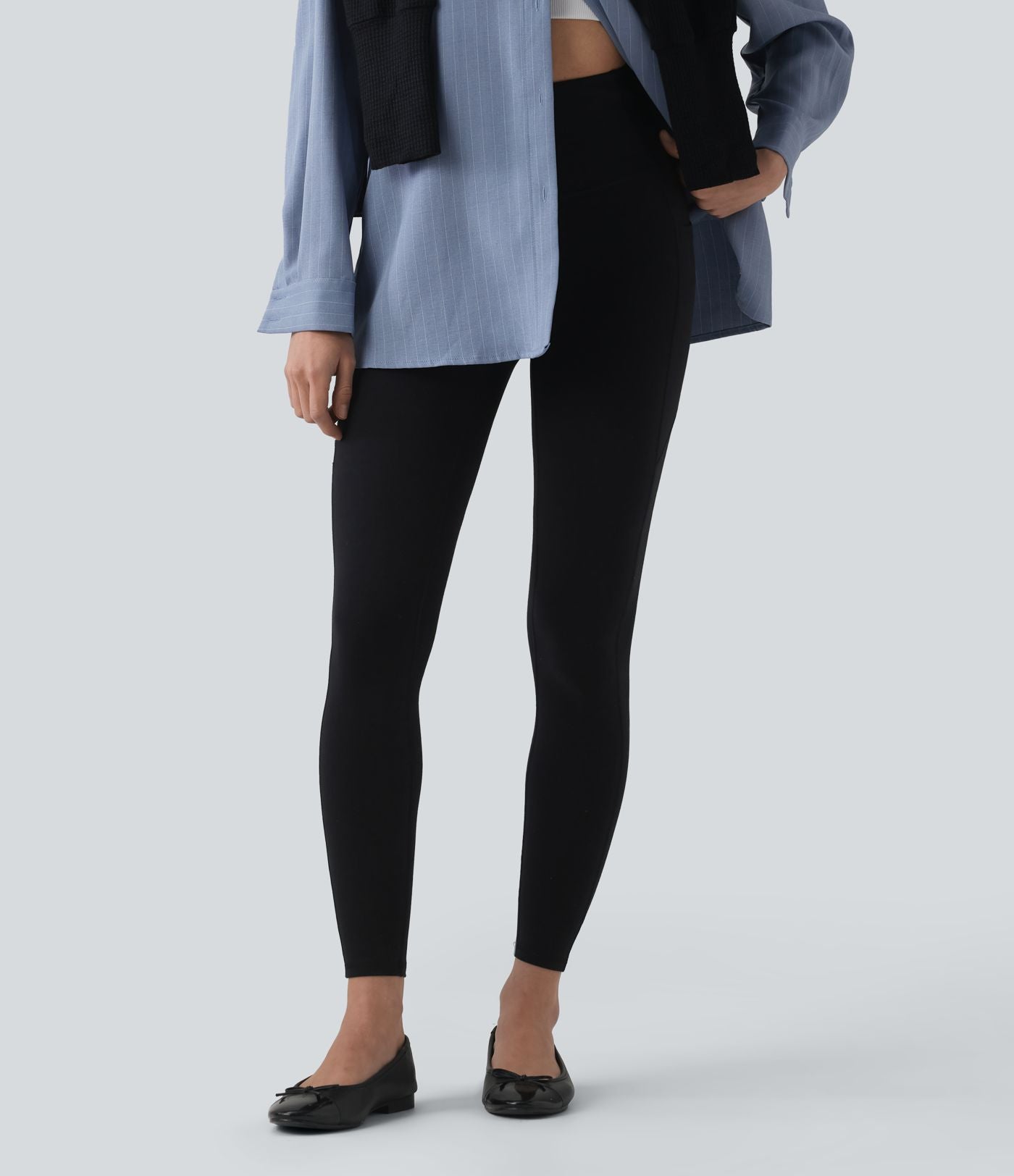 Legging de yoga Halara taille haute en jersey de coton avec poches